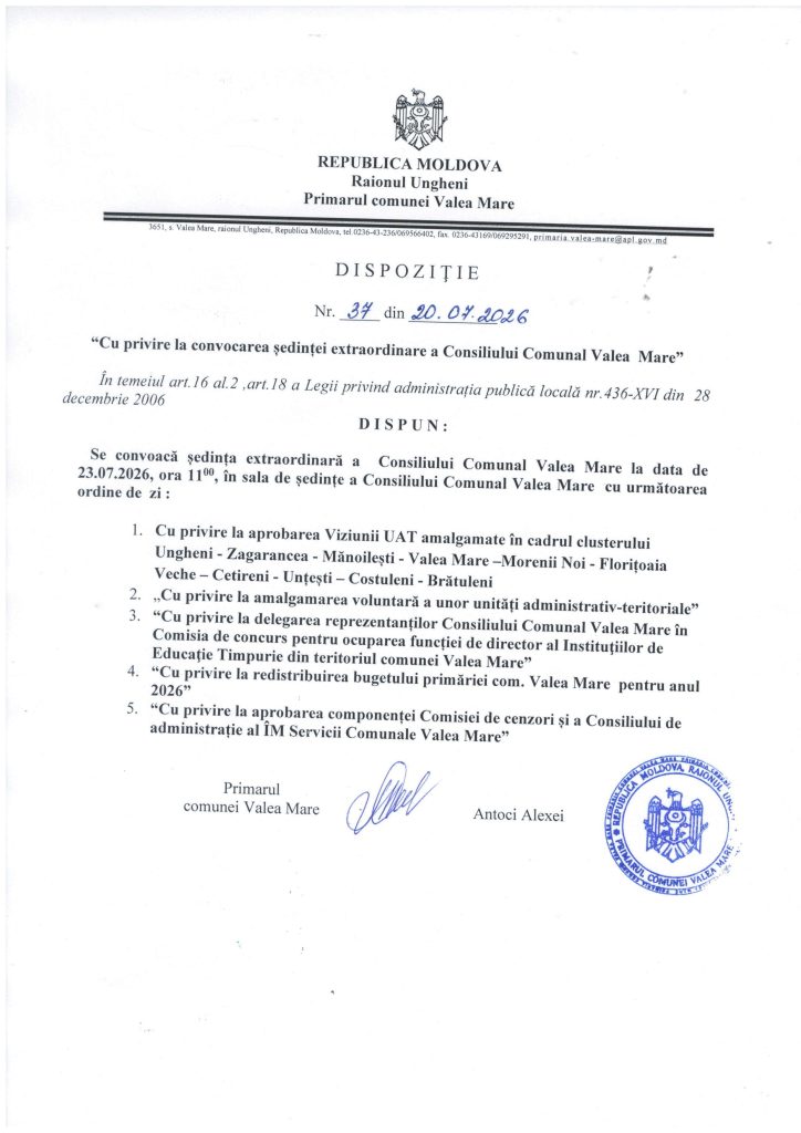 convocarea şedinţei